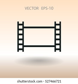 Flat icon of video. vector illustration