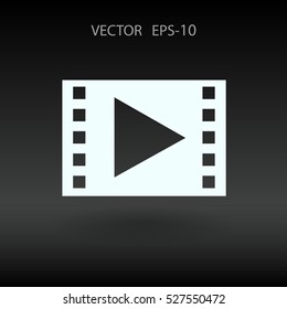 Flat icon of video. vector illustration