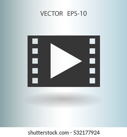 Flat icon of video. vector illustration
