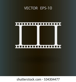 Icono plano del vídeo. ilustración vectorial