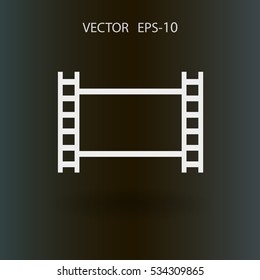 Flaches Symbol für Videos. Vektorgrafik