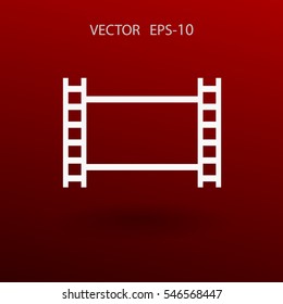 Flaches Symbol für Videos. Vektorgrafik