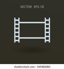 Flaches Symbol für Videos. Vektorgrafik