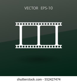 Icono plano del vídeo. ilustración vectorial