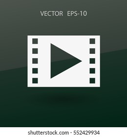 Flat icon of video. vector illustration