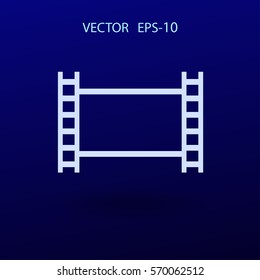 Flat icon of video. vector illustration