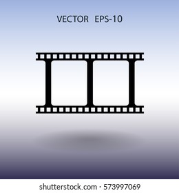 Icono plano del vídeo. ilustración vectorial