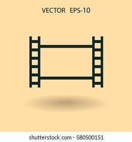 Flat icon of video. vector illustration