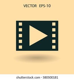 Flat icon of video. vector illustration