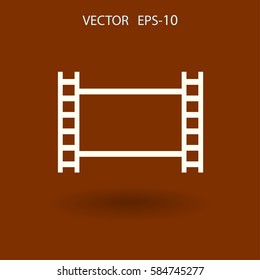 Flat icon of video. vector illustration