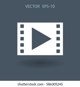 Flat icon of video. vector illustration