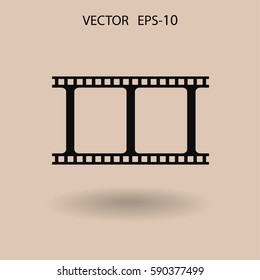 Flat icon of video. vector illustration