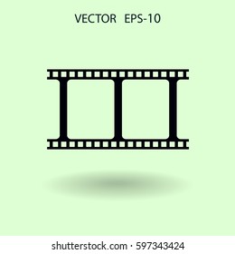 Flat icon of video. vector illustration