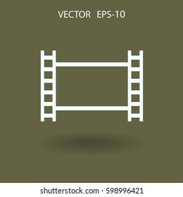 Flaches Symbol für Videos. Vektorgrafik