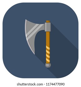 Flat Icon Viking War Axe
Old battlefield weapon.