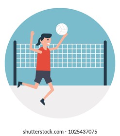 Flat icon volleyball, beach volleyball 