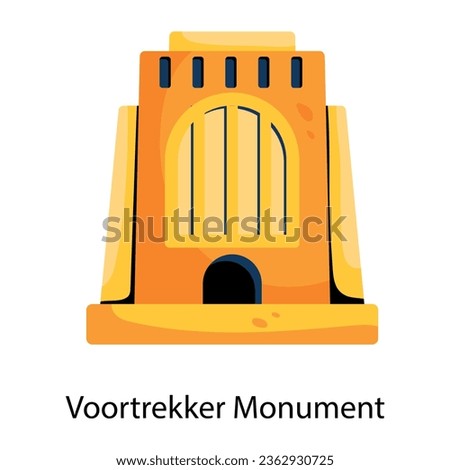 Here’s a flat icon of voortrekker monument 