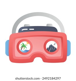 A flat icon of vr headset 