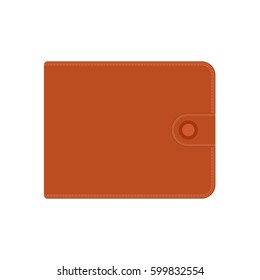 Flat icon wallet isolated on white background. Vector illustration.