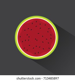flat icon water melon