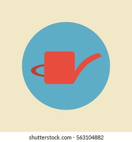 flat icon watering can isolated vector illustration EPS10