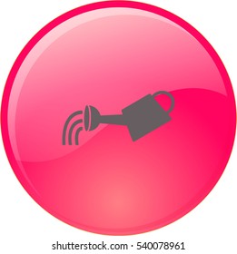 Flat icon. Watering can with water.