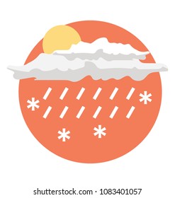 
Flat icon of weather forecast
