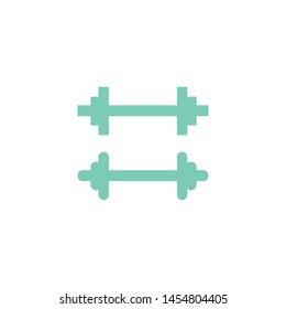 Flat icon weight, dumbbell isolated on white background EPS Vector - Vector