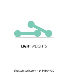 Flat icon weight, dumbbell isolated on white background EPS Vector - Vector