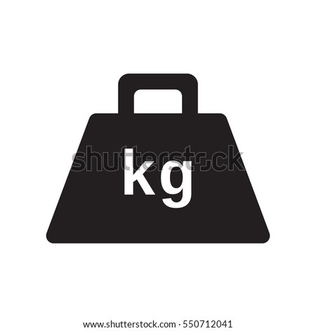 Flat icon weight isolated on white background. Vector illustration.