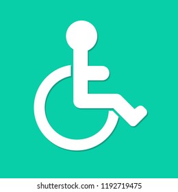 
Flat Icon Wheelchair User