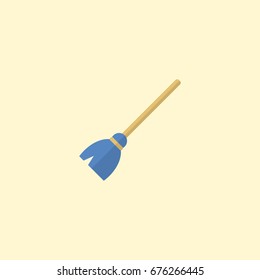 Flat Icon Whisk Element. Vector Illustration Of Flat Icon Besom Isolated On Clean Background. Can Be Used As Besom, Whisk And Broom Symbols.