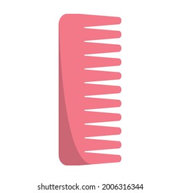 A flat icon of a wide tooth comb. Vector illustration on a white background.