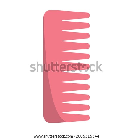 A flat icon of a wide tooth comb. Vector illustration on a white background.