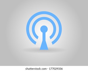 Flat icon of wifi
