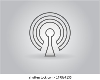 Flat icon of wifi