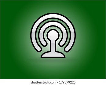 Flat icon of wifi
