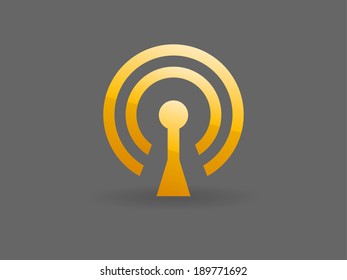 Flat icon of wifi