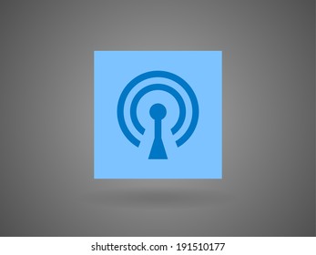 Flat icon of wifi