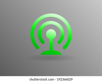 Flat icon of wifi