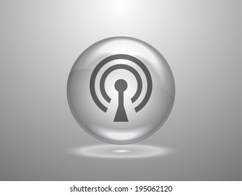 Flat icon of wifi