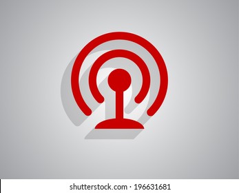 Flat icon of wifi