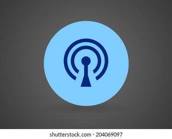 Flat icon of wifi