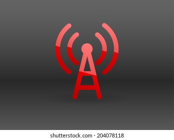 Flat icon of wifi