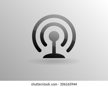Icono plano de wifi