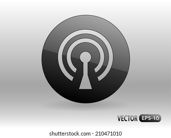 Flat icon of wifi