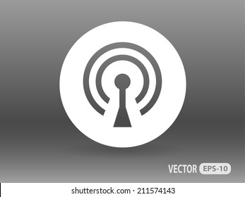 Icono plano de wifi