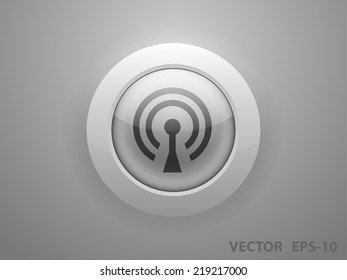 Flat icon of wifi