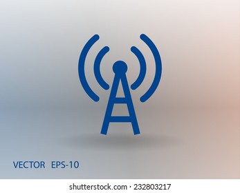 Flat icon of wifi