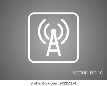 Flat icon of wifi